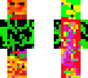 Cool minecraft mixed colors skin