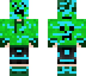 Creeper Human Oc charged and with mask