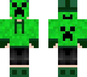 Creeper Human Oc hood down and mask