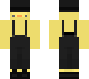 Duck in Black Overalls