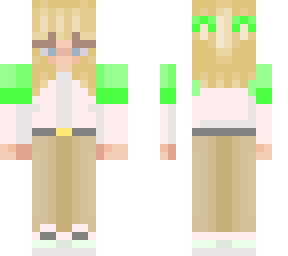 EvRBlaze girl tommyinnit skin but its green