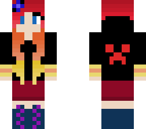 fire gamer girl creeper hoodie