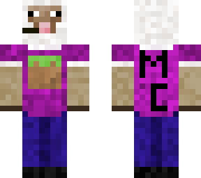 gamer sheep with minecraft shirt