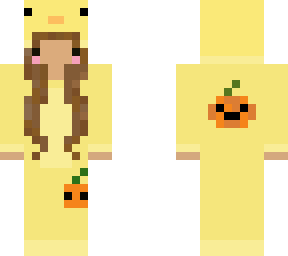 Girl in Duck Onesie Halloween Edition