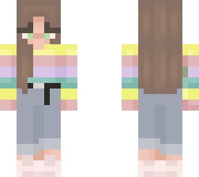 Girl in rainbow sweater