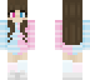 Girl w half and half colors