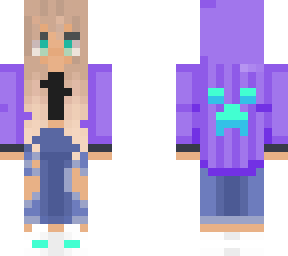 Purple and blue cheerleader