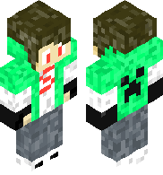 Green hoodie minecraft skin 
