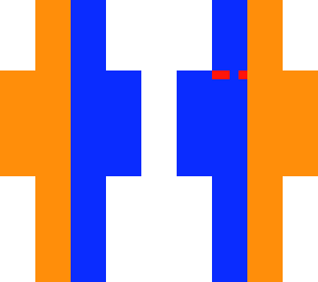 half blue half orange