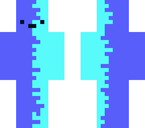 half dark blue and half cyan