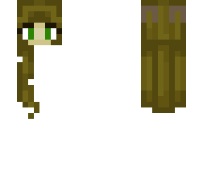 Long Brown Hair Base Skin