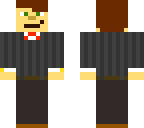 man in pinstripe suit