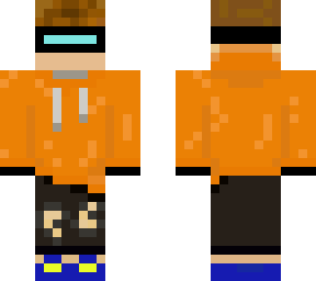 orange hoodie VR headset