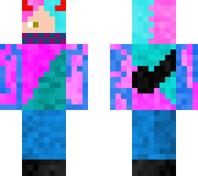 Pink Blue Anime cute boy