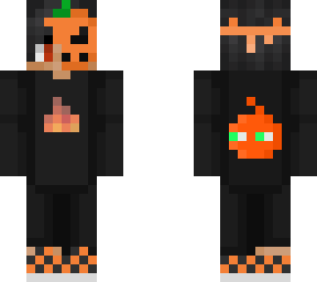 Pumpkin mask boy for halloween