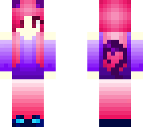 Purple and Pink Cat Girl