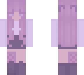 Purple Tainted skin girl with purple hair