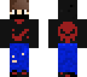 red and black skull sweater boy