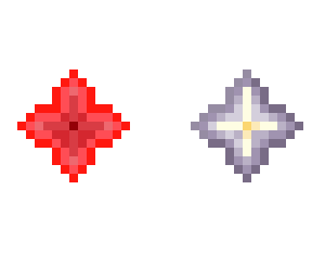 red nether star and nether star