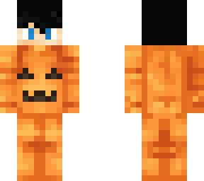 Skintober Boy in pumpkin onesie