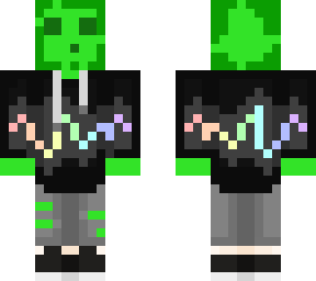 slime in rainbow hoodie