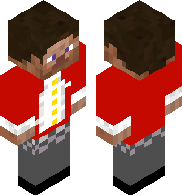 Steve dressed as technoblade 