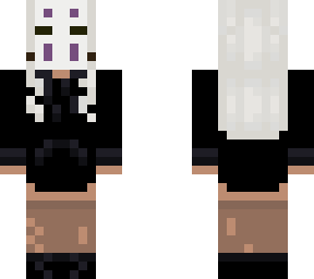 white hair Girl no face mask