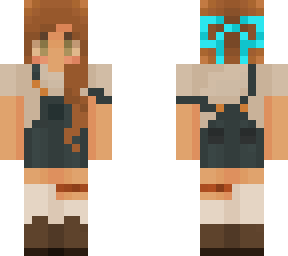 Zaypixel but with a vibrant light blue Ribbon